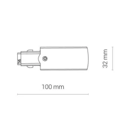 8232 CTLS POWER END CAP LEFT WHITE (PE-L) (8232) - Nowodvorski