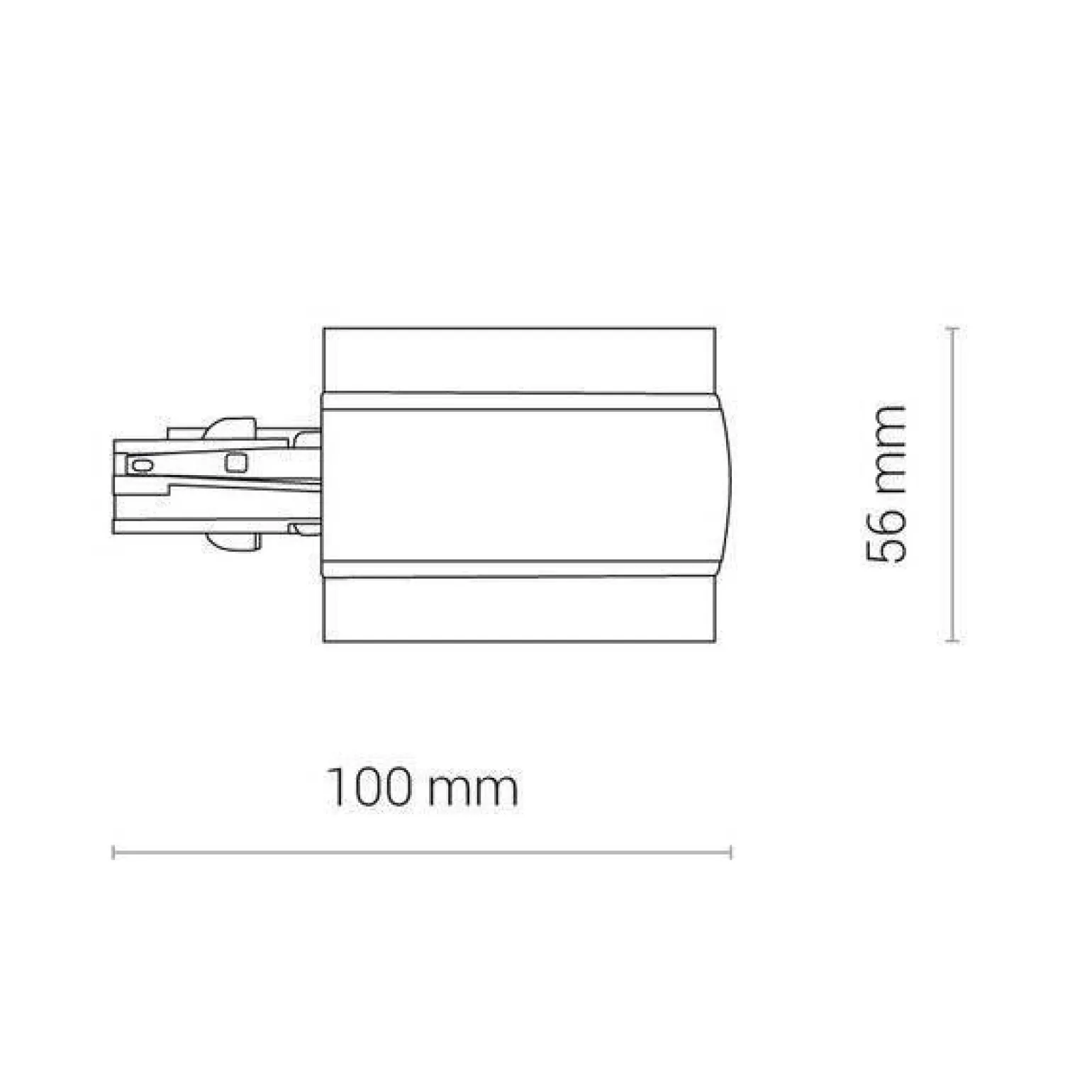 8691 CTLS RECESSED POWER END CAP RIGHT WHITE (PE-R) (8691) - Nowodvorski