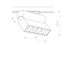 7620 Oprawa oświetleniowa PROFILE FOCUS LED WH 4000K (7620) - Nowodvorski