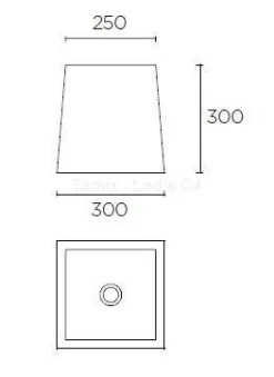 Abażur kwadrat L 300mm piasek (PAN-181-BY) - Leds-C4