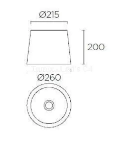 Abażur okrągły M piasek (PAN-161-BY) - Leds-C4