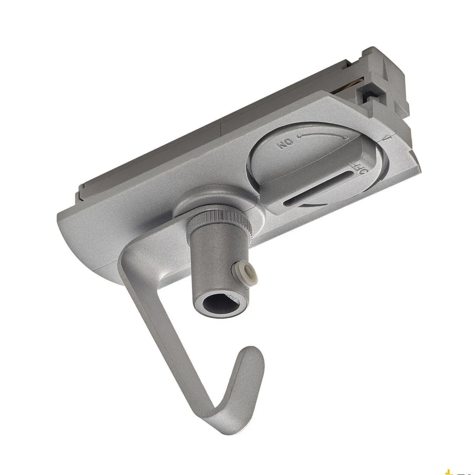 ADAPTER, do szyny wysokonapięciowej 1-fazowej, kolor srebrny, elektryczny, z hakiem (143172) - SLV