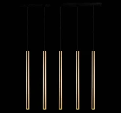 AKADI LAMPA WISZĄCA 5 PŁ. (black/gold) (8887) - Amplex