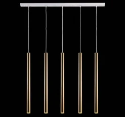 AKADI LAMPA WISZĄCA 5 PŁ. (white/gold) (8888) - Amplex