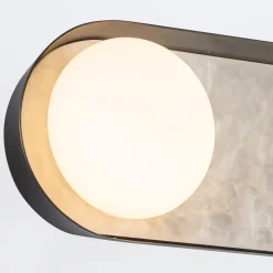 Alabastrowy Kinkiet LED Alonso - Miejski brąz (QN-ALONSO3-UBZ-AR) - Quintiesse