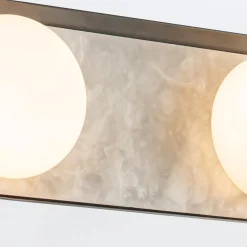 Alabastrowy Kinkiet LED Alonso - Miejski brąz (QN-ALONSO3-UBZ-AR) - Quintiesse