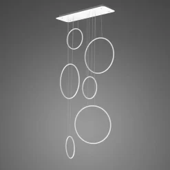 Altavola Design: Lampa wisząca Ledowe Okręgi No. 8 - 90 cm in 4k biała (LA076/P_90_in_4k_white) - ALTAVOLA DESIGN