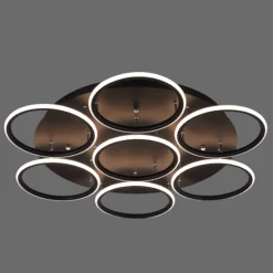 Altavola Design: Plafon Ledowe Okręgi 7 czarna out 3k (LA078/CE_7_out_3k_black) - ALTAVOLA DESIGN