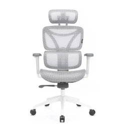 Amortyzowany,regulowany fotel gamingowy Control Series Biały (LV0655) - LVN SYSTEM