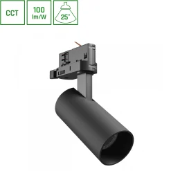 ANDROMEDA PRIME NA SZYNOPRZEWÓD 3F 3CCT 8W 230V 25st IP20 śr. 54x109x160mm CZARNY SPECTRUM (SLI033034CCT_PW) - Spectrum LED