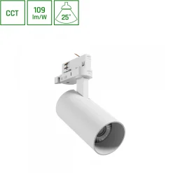 ANDROMEDA PRIME NA SZYNOPRZEWÓD 3F 3CCT 16W 230V 25st IP20 śr. 63x134x184mm BIAŁY SPECTRUM (SLI033038CCT_PW) - Spectrum LED