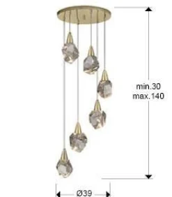 Aquaria lampa wisząca 6L (157261) - Schuller