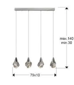 Aquaria lampa wisząca 4L (157148) - Schuller