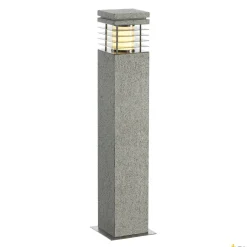 ARROCK GRANITE, lampa podłogowa outdoor, TC-(D,H,T,Q)SE, IP44, kwadratowa, salt & pepper, granit, D/S/W 12/12/70 cm, maks. 15W (231411) - SLV