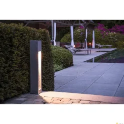 ARROCK STONE, lampa podłogowa outdoor, LED, 3000K, kwadratowa, kamienna szara, D/S/W 12/12/75 cm, maks. 6W (231371) - SLV