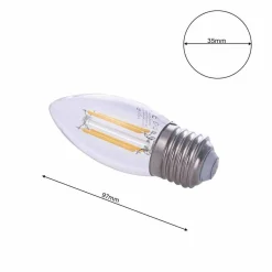 Żarówka Filamentowa LED 4W C37 E27 2700K (EKZF003) - Eko-Light