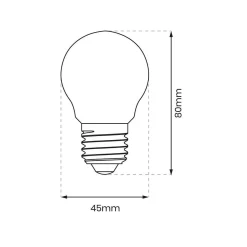 Żarówka Filamentowa LED 5W E27 G45 4000K (EKZF8963) - Eko-Light