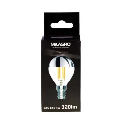 Żarówka Filamentowa LED 4W G45 E14 2700K TOP SILVER (ML1373) - Milagro