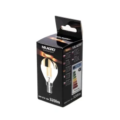 Żarówka Filamentowa LED 4W G45 E14 2700K TOP GOLD (ML1366) - Milagro