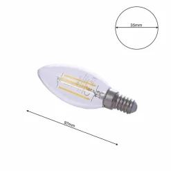 Żarówka Filamentowa LED 4W Świeczka E14 4000K (EKZF0964) - Eko-Light