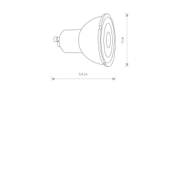 Żarówka REFLECTOR LED, GU10, R50, 7W, 4000K, ANGLE 50, BLACK DIMMABLE (10997) - Nowodvorski