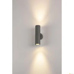 ASTINA, lampa ścienna outdoor, TCR50-SE, IP44, okrągła, up/down, antracytowa, maks. 44W (228775) - SLV