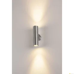 ASTINA, lampa ścienna outdoor, TCR50-SE, IP44, okrągła, up/down, szczotkowane aluminium, maks. 44W (228776) - SLV