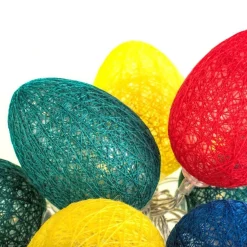 BAWEŁNIANE JAJKA WIELKANOCNE LED KOLOROWE (EKD3936) - Eko-Light