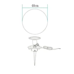 Biała lampa ogrodowa kula BALL 40 cm (ES-B040) - Step into Design