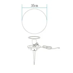 Biała lampa ogrodowa kula BALL 35 cm (ES-B035) - Step into Design