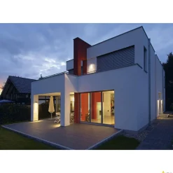 BIG THEO WALL, lampa ścienna outdoor, QPAR111, IP44, kwadratowa, srebrnoszara, maks. 75W (229564) - SLV