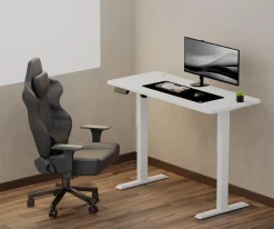 Biurko gamingowe z elektryczną regulacją Control Series 120 Biały (LV0150) - LVN SYSTEM