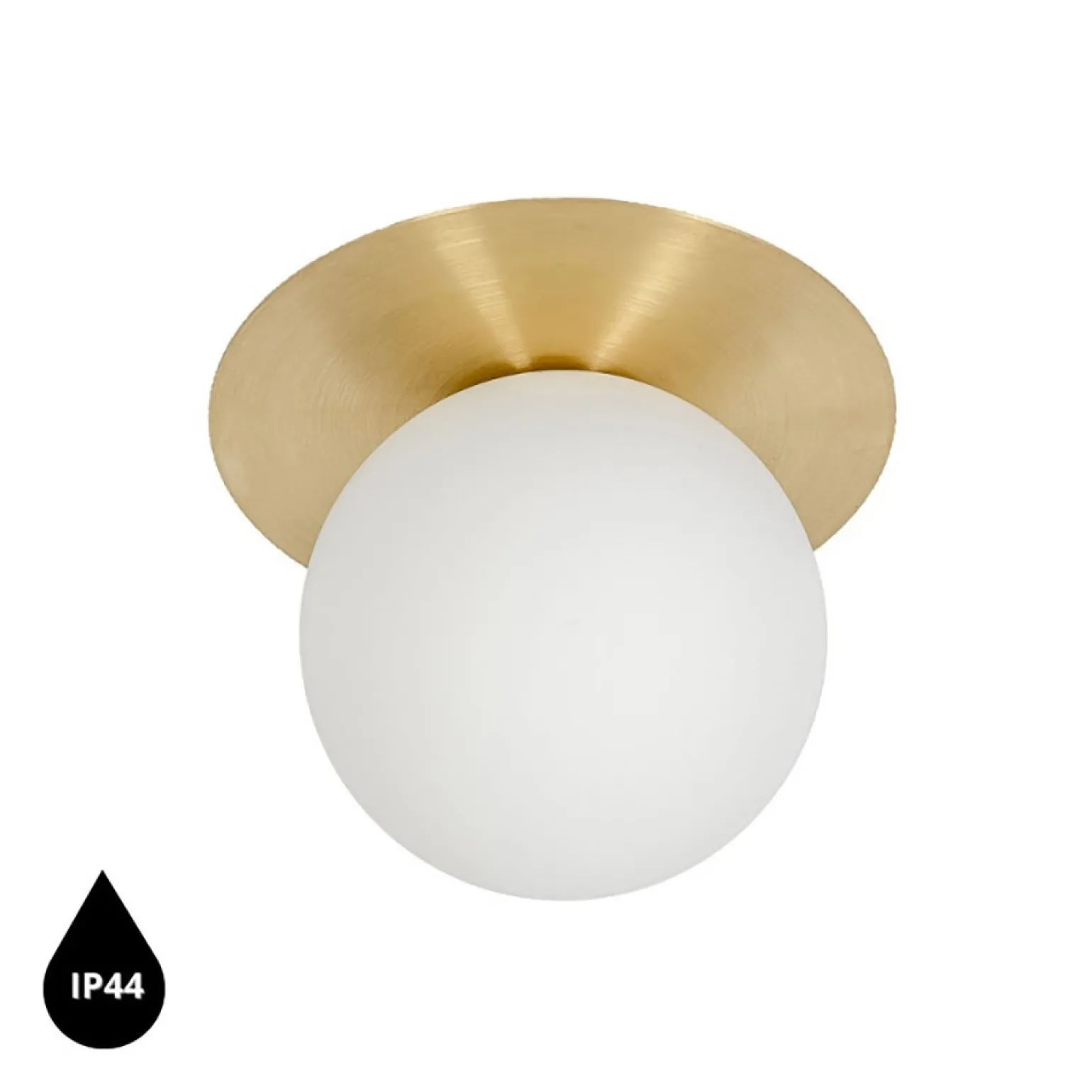 BORRA A mosiężna lampa ścienna / kinkiet z podwyższoną szczelnością IP44 (BRA120S0) - Ummo