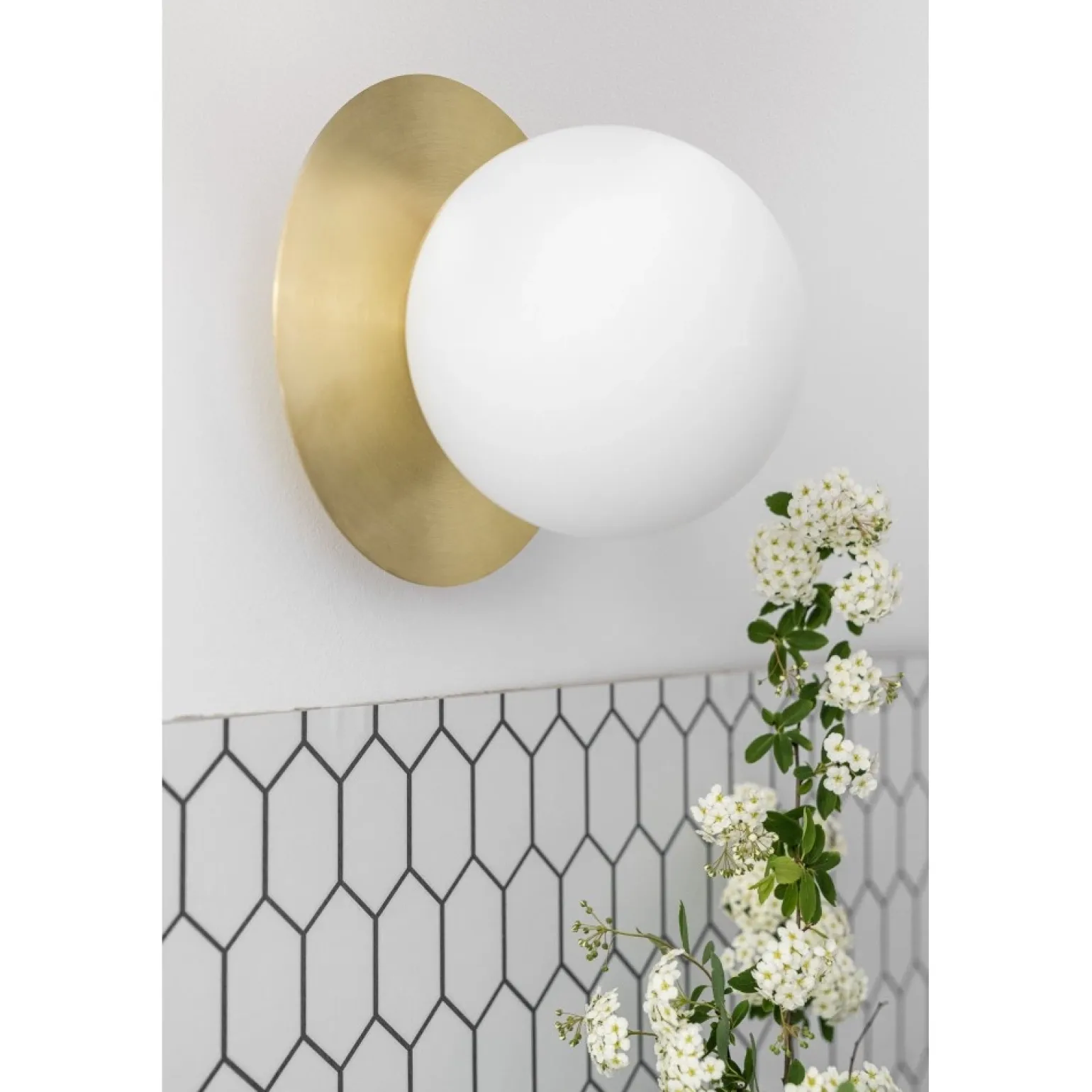 BORRA A mosiężna lampa ścienna / kinkiet z podwyższoną szczelnością IP44 (BRA120S0) - Ummo