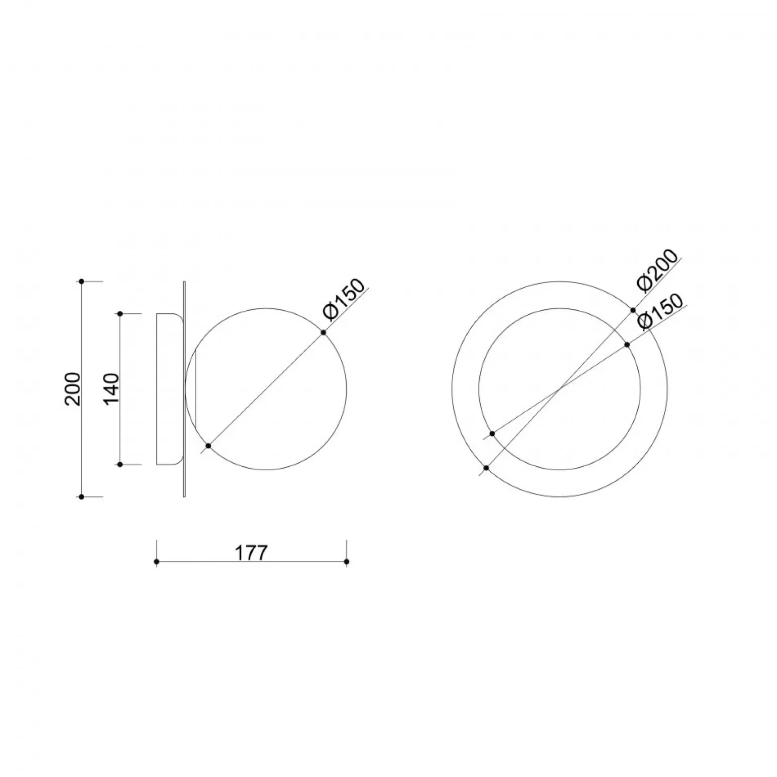 BORRA A mosiężna lampa ścienna / kinkiet z podwyższoną szczelnością IP44 (BRA120S0) - Ummo