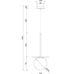 BORRA B biała sufitowa lampa wisząca (BRB111P0) - Ummo