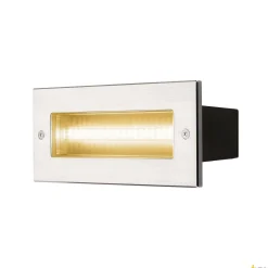 BRICK, lampa ścienna wpuszczana outdoor, LED, 3000K, stal nierdzewna, IP67, 230V, 950lm 10W (233650) - SLV