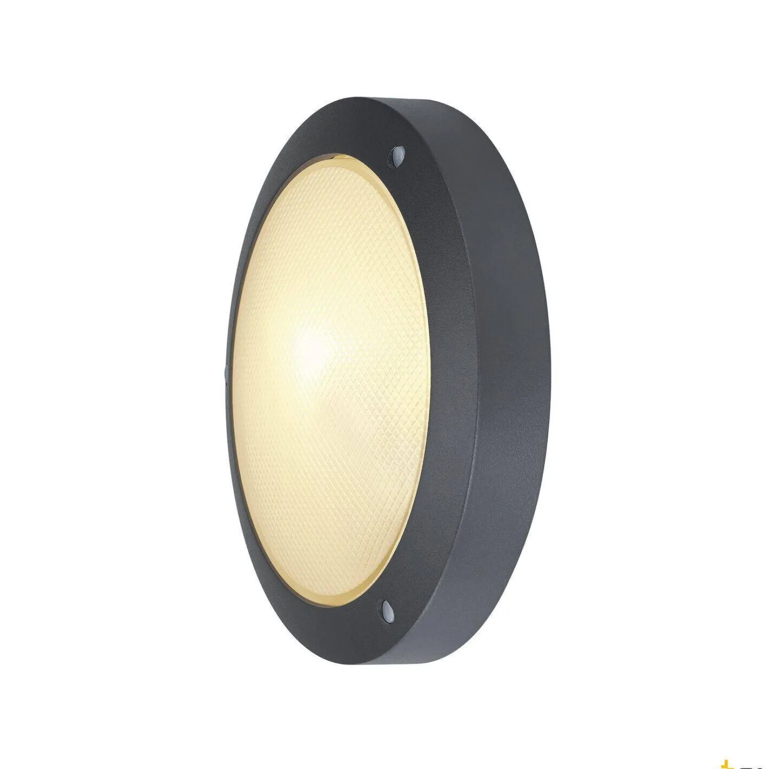 BULAN, lampa ścienna i sufitowa outdoor, C35, IP44, okrągła, antracytowa, szkło satynowane, maks. 60W (229075) - SLV