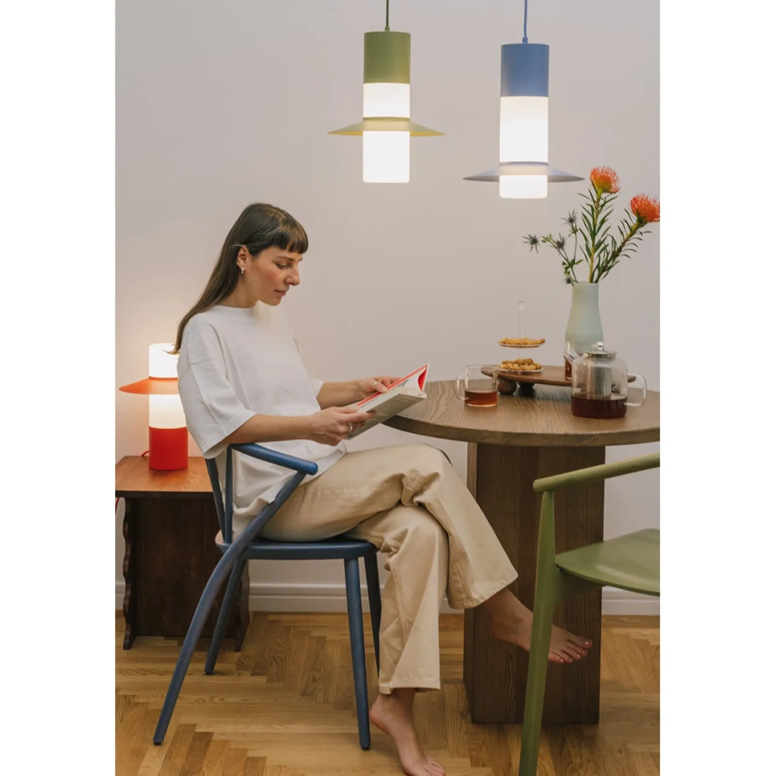 CAPONIO ST biała lampa stołowa (CPS111P1) - Ummo