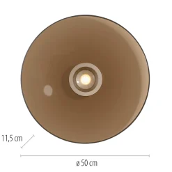 Ściemnialna lampa sufitowa PURE MOON BRĄZOWY (6095-97) - Paul Neuhaus