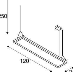 Ściemnialna lampa wisząca WORKLIGHT PRO 120 DALI, Touch, biała (1007469) - SLV