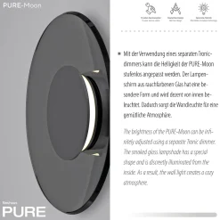 Ściemnialny kinkiet PURE MOON SZARY (9594-15) - Paul Neuhaus