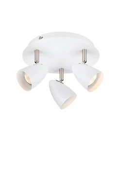 CIRO Plafon 3L Biały/Stal