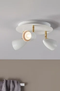 CIRO Plafon sufitowy 3L Biały/Złoty Szczotkowany