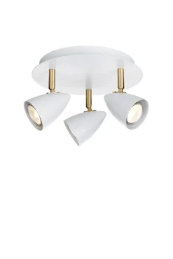CIRO Plafon sufitowy 3L Biały/Złoty Szczotkowany