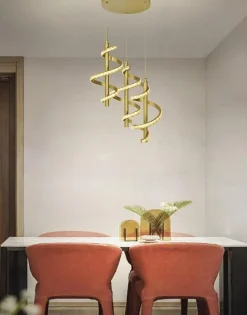 CLARET Spiralna lampa wisząca potrójna okrągła z dekoracyjnymi kryształami (9209-0315) - Aviano Lighting