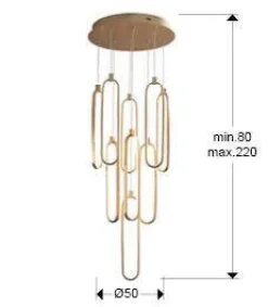 Colette lampa wisząca 9L (787594) - Schuller