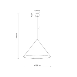 CONO BROWN LAMPA WISZACA 1 XL (10062) - TK Lighting