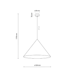 CONO SABIA LAMPA WISZĄCA 1 XL (10622) - TK Lighting