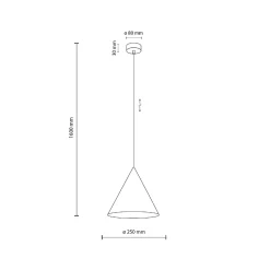 CONO YELLOW LAMPA WISZACA 1 M (10066) - TK Lighting